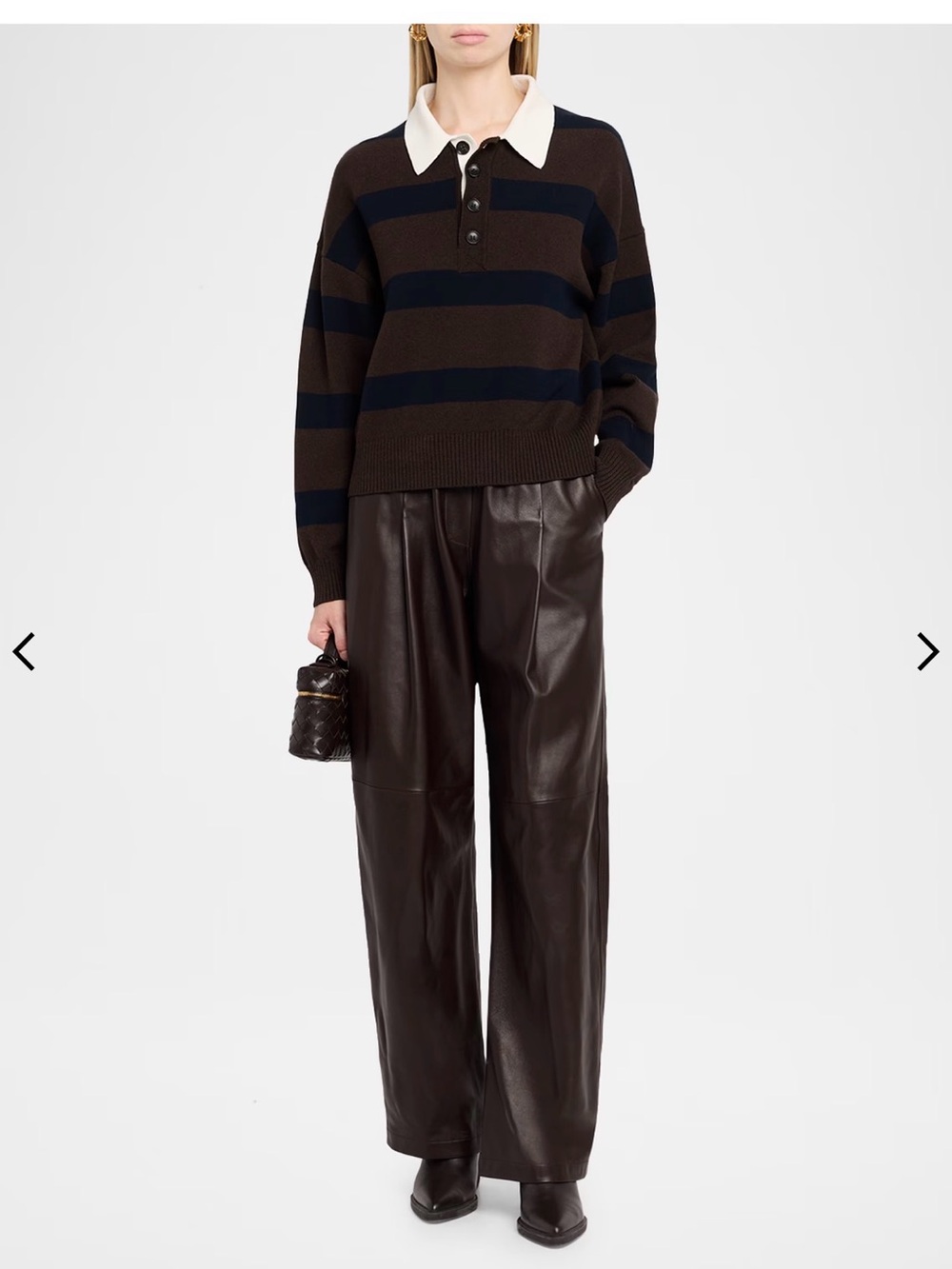 A.L.C.  Alexa Striped Polo Sweater Size XS